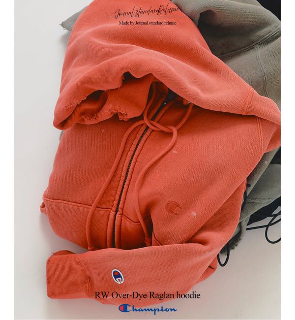 JOURNAL STANDARD relume「《追加予約》CHAMPION / チャンピオン 別注 R/W オーバーダイ ジップパーカー」|パーカー|レッド B