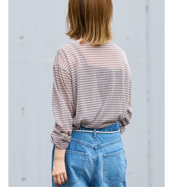 FRAMeWORK「SHEERマルチボーダーロンT」|Tシャツ・カットソー|
