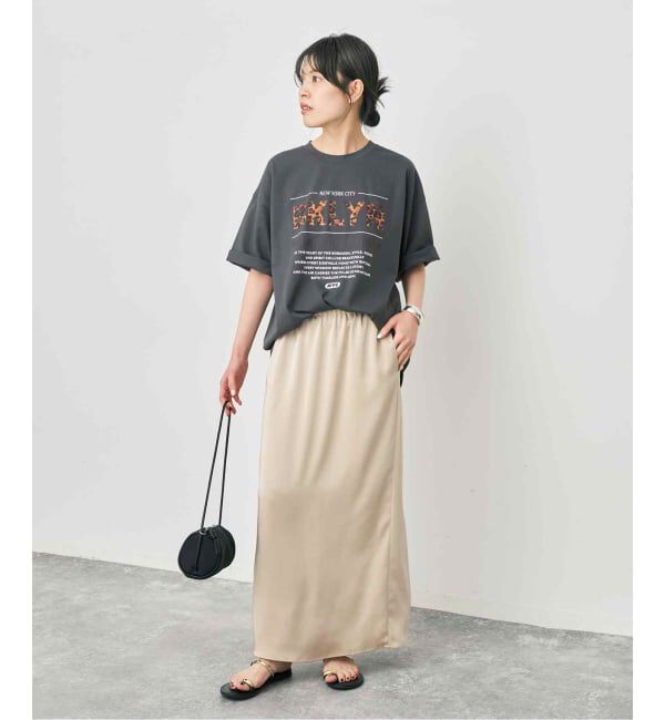 Spick and Span「サテンイージーIラインスカート」|スカート|