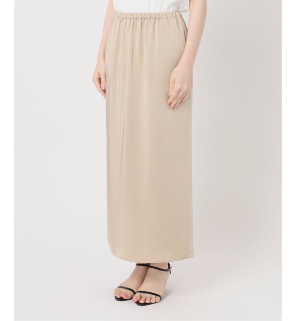 Spick and Span「サテンイージーIラインスカート」|スカート|