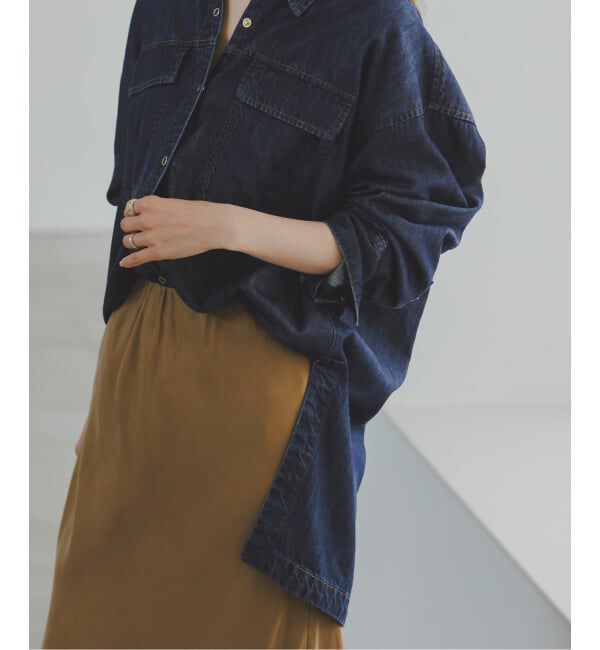 NOBLE「エアリーデニムロングシャツ」|シャツ・ブラウス|