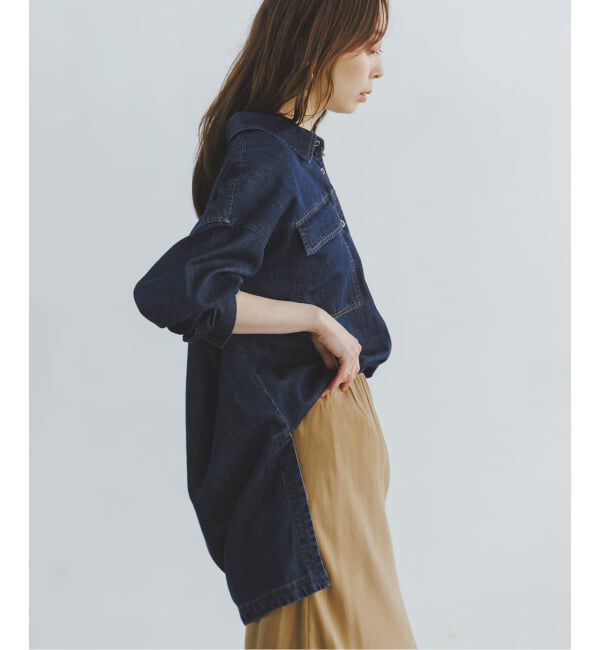 NOBLE「エアリーデニムロングシャツ」|シャツ・ブラウス|