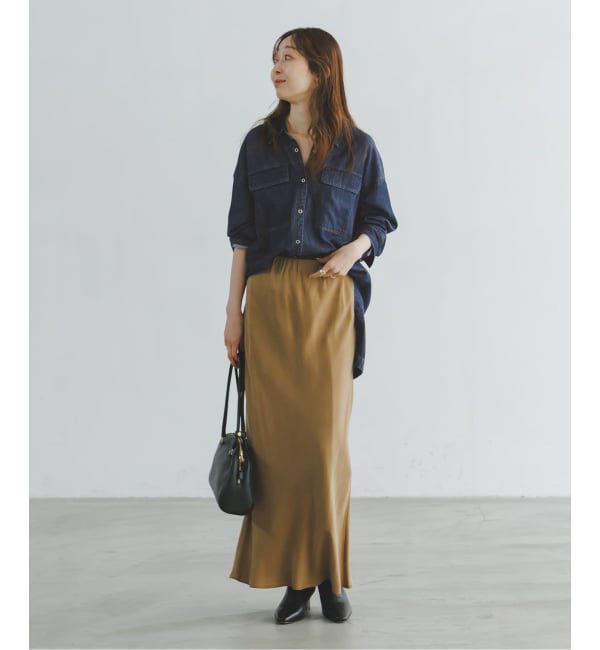 NOBLE「エアリーデニムロングシャツ」|シャツ・ブラウス|