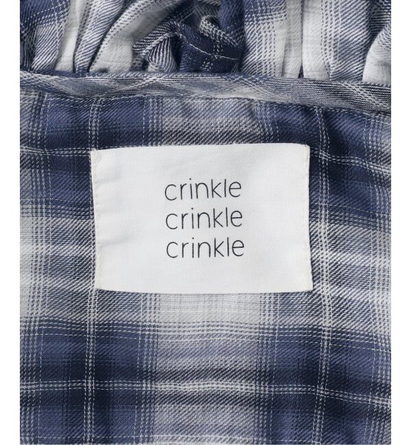 Spick and Span「《別注 / 予約》crinkle check frill collar shirts*」|シャツ・ブラウス|