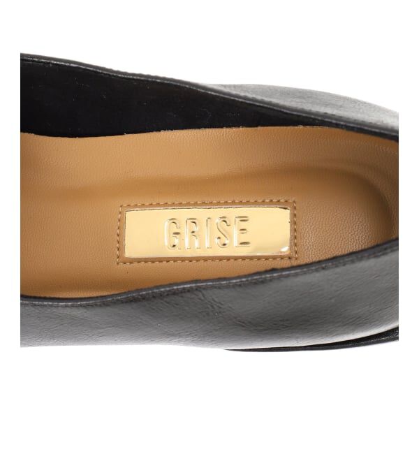 GRISE「《WEB+一部店舗限定》GRISEレザースクエアBRAIDEDフラット」|その他|