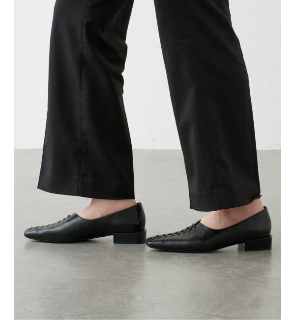 GRISE「《WEB+一部店舗限定》GRISEレザースクエアBRAIDEDフラット」|その他|