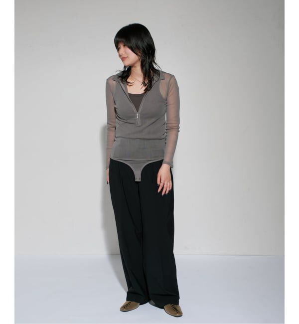 GRISE「《WEB+一部店舗限定》GRISEレザースクエアBRAIDEDフラット」|その他|