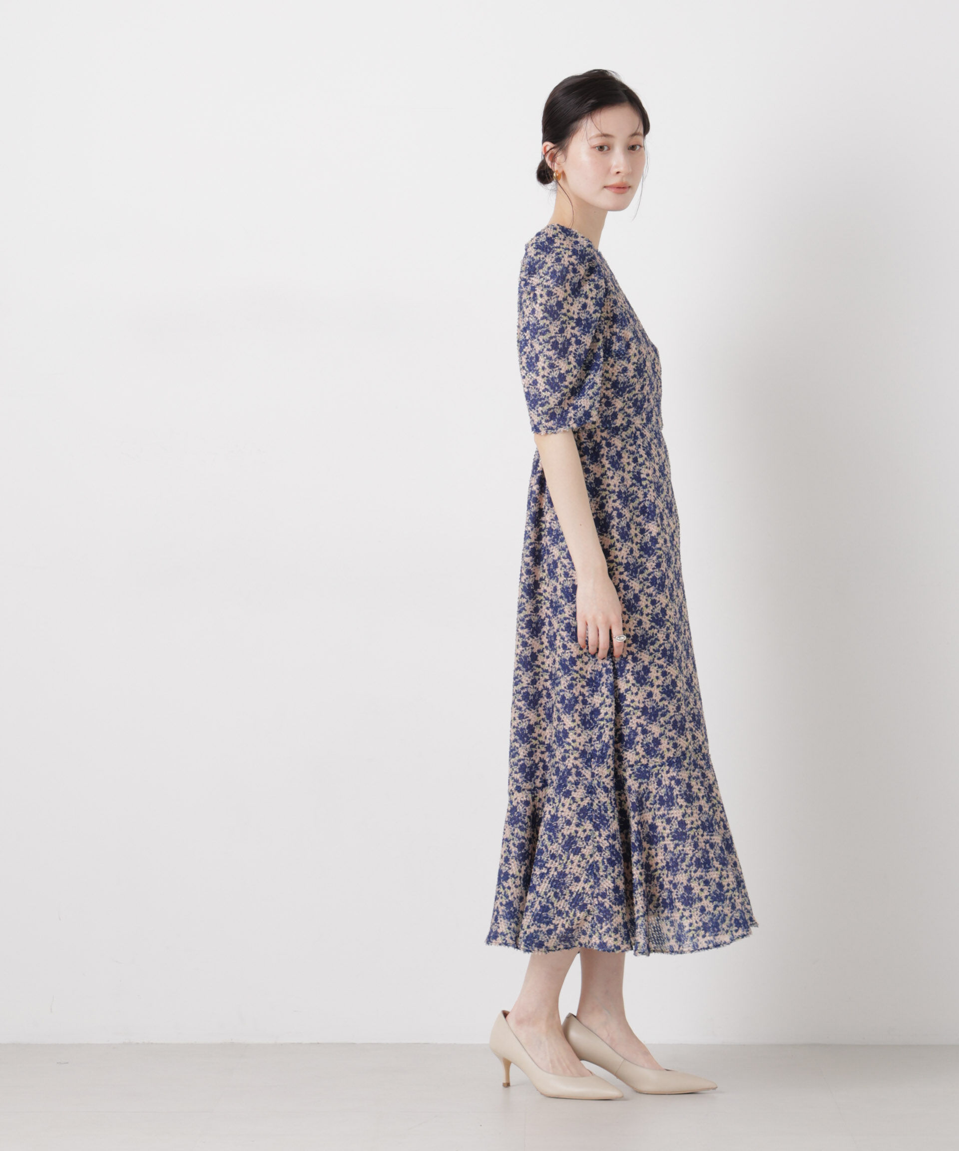 NANO universe「troisieme chaco/別注 CUT JACQUARD ワンピース」|ワンピース|