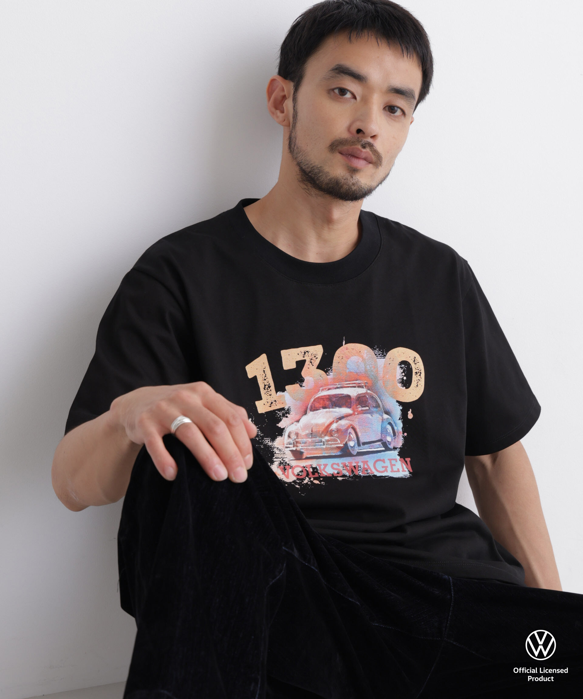 NANO universe「フォルクスワーゲンプリントTシャツ」|Tシャツ・カットソー|ブラック