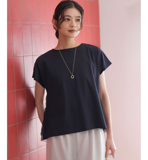 組曲「GIZAコットンチュールコンビ カットソー」|Tシャツ・カットソー|