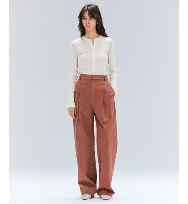 BEIGE,「【洗える・Oggi 11月号掲載】HAMLIN / コットンストレッチ2タックワイドパンツ」|その他|