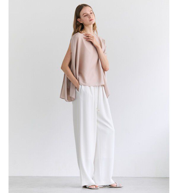 BEIGE,「【人気シリーズ】RUE / ドライタッチイージーセミワイドパンツ」|その他|