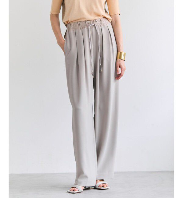 BEIGE,「【人気シリーズ】RUE / ドライタッチイージーセミワイドパンツ」|その他|Taupe