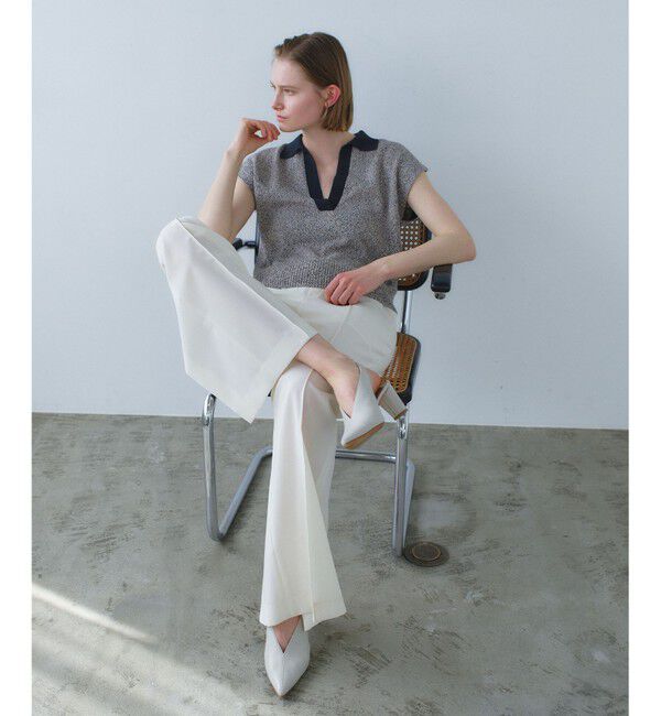 BEIGE,「【マルチファンクション素材・セットアップ対応】BATEAU / バックスリット ストレートパンツ」|その他|Ecru