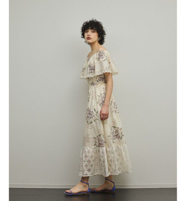 GRACE CONTINENTAL「レースコンビクロスステッチワンピース」|ワンピース|