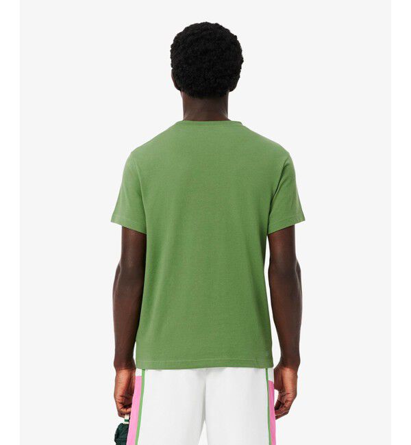 LACOSTE「コットンブレンドウルトラドライロゴプリント半袖Tシャツ」|Tシャツ・カットソー|