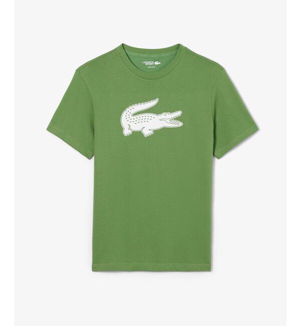 LACOSTE「コットンブレンドウルトラドライロゴプリント半袖Tシャツ」|Tシャツ・カットソー|