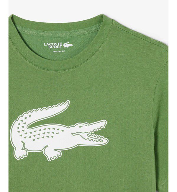 LACOSTE「コットンブレンドウルトラドライロゴプリント半袖Tシャツ」|Tシャツ・カットソー|