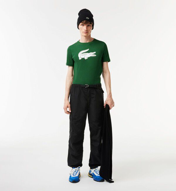 LACOSTE「コットンブレンドウルトラドライロゴプリント半袖Tシャツ」|Tシャツ・カットソー|