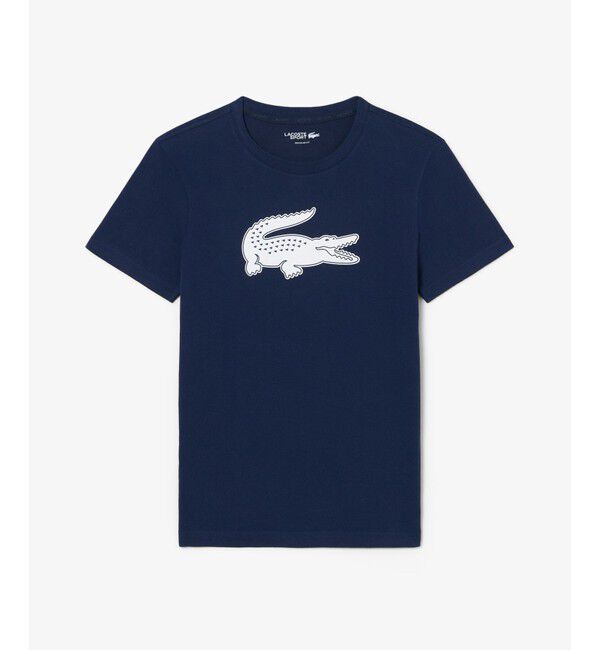 LACOSTE「コットンブレンドウルトラドライロゴプリント半袖Tシャツ」|Tシャツ・カットソー|