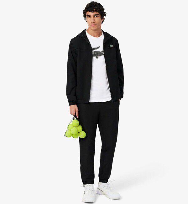 LACOSTE「コットンブレンドウルトラドライロゴプリント半袖Tシャツ」|Tシャツ・カットソー|