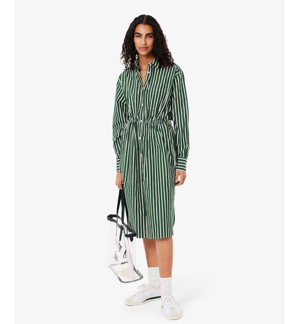 LACOSTE「ストライプシャツドレス / ワンピース」|ワンピース|