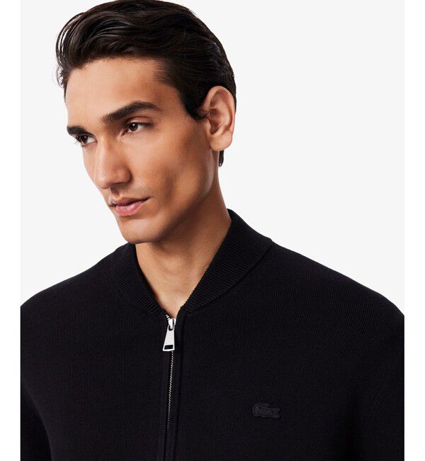 LACOSTE「ウールブレンドニット ジャケット ドライバーズニット」|カーディガン|