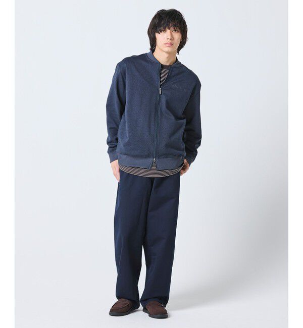 LACOSTE「ヘザースウェット メランジニットブルゾン / ドライバーズニット」|カーディガン|