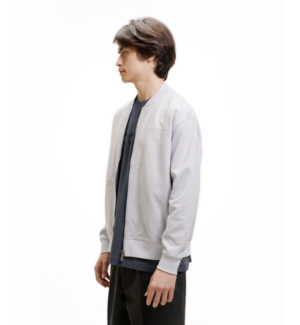 LACOSTE「ヘザースウェット メランジニットブルゾン / ドライバーズニット」|カーディガン|