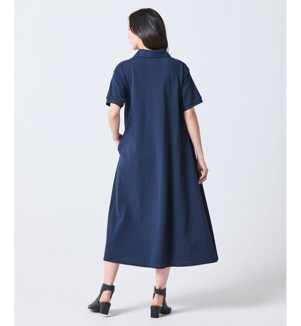 LACOSTE「スキッパーネックポロドレス / マキシ丈フレアワンピース」|ワンピース|