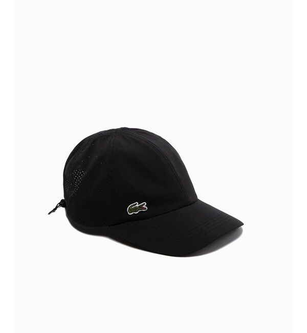LACOSTE「ワンポイント撥水メッシュキャップ」|キャップ・キャスケット|ブラック