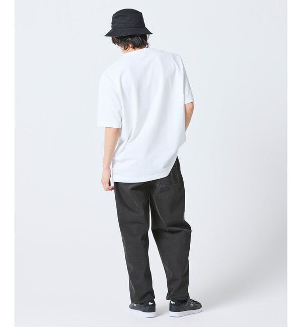 LACOSTE「二層構造 消臭 速乾 UVカット ワンポイント アウトラインロゴクルーネック半袖Tシャツ」|Tシャツ・カットソー|