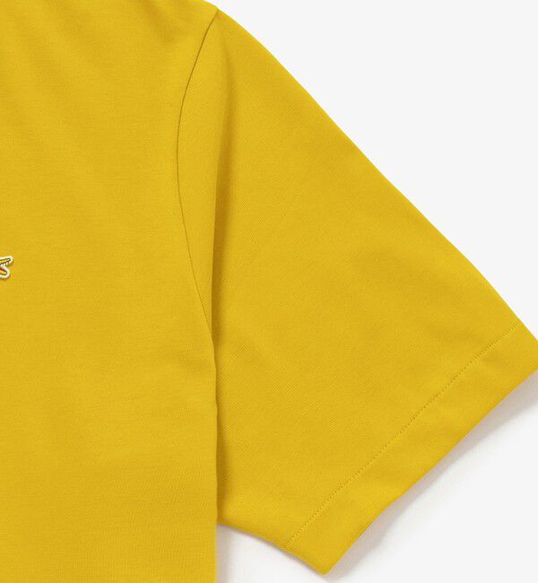 LACOSTE「二層構造 消臭 速乾 UVカット ワンポイント アウトラインロゴクルーネック半袖Tシャツ」|Tシャツ・カットソー|