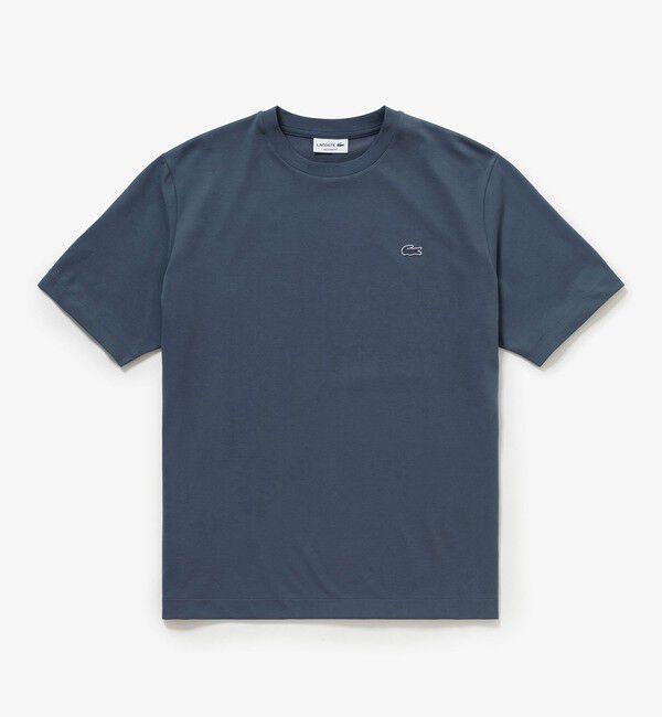 LACOSTE「二層構造 消臭 速乾 UVカット ワンポイント アウトラインロゴクルーネック半袖Tシャツ」|Tシャツ・カットソー|