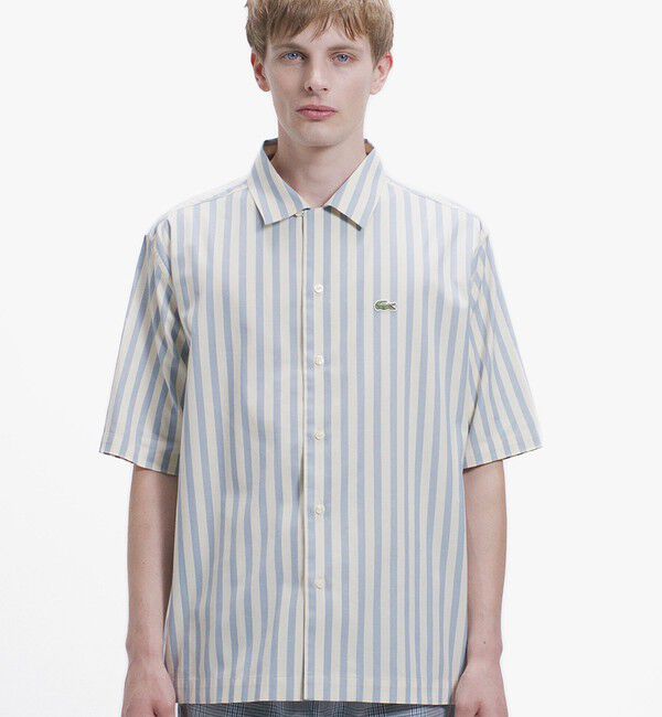 LACOSTE「ルーズフィット ストライプシャツ」|シャツ・ブラウス|