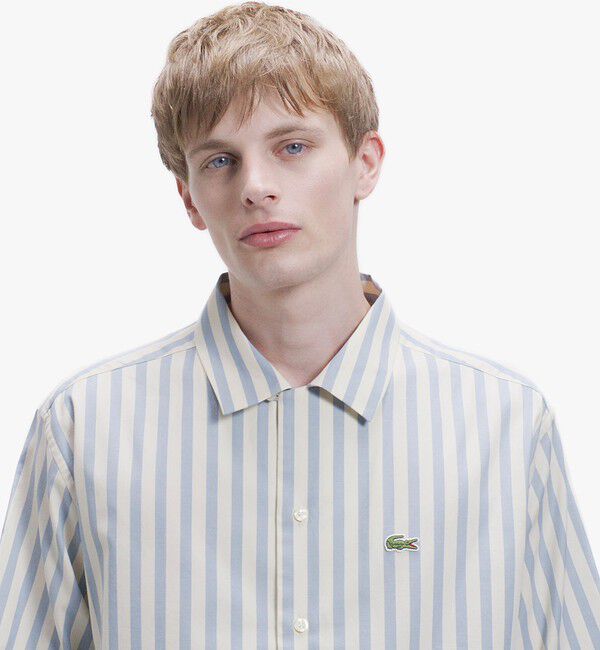 LACOSTE「ルーズフィット ストライプシャツ」|シャツ・ブラウス|
