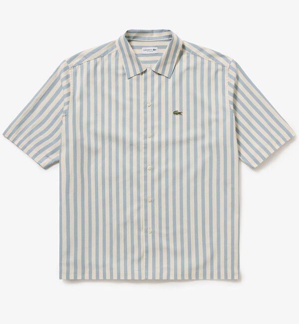 LACOSTE「ルーズフィット ストライプシャツ」|シャツ・ブラウス|
