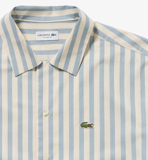 LACOSTE「ルーズフィット ストライプシャツ」|シャツ・ブラウス|