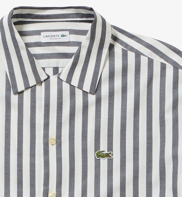 LACOSTE「ルーズフィット ストライプシャツ」|シャツ・ブラウス|