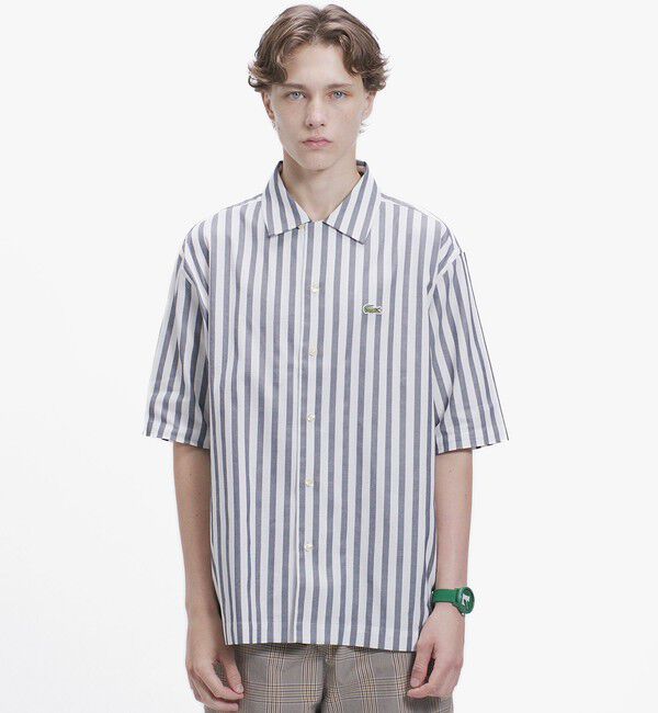 LACOSTE「ルーズフィット ストライプシャツ」|シャツ・ブラウス|