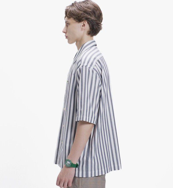 LACOSTE「ルーズフィット ストライプシャツ」|シャツ・ブラウス|