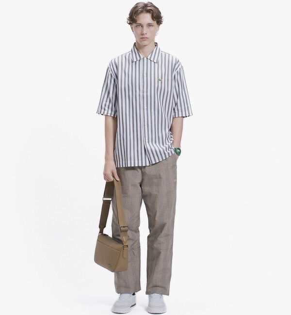 LACOSTE「ルーズフィット ストライプシャツ」|シャツ・ブラウス|