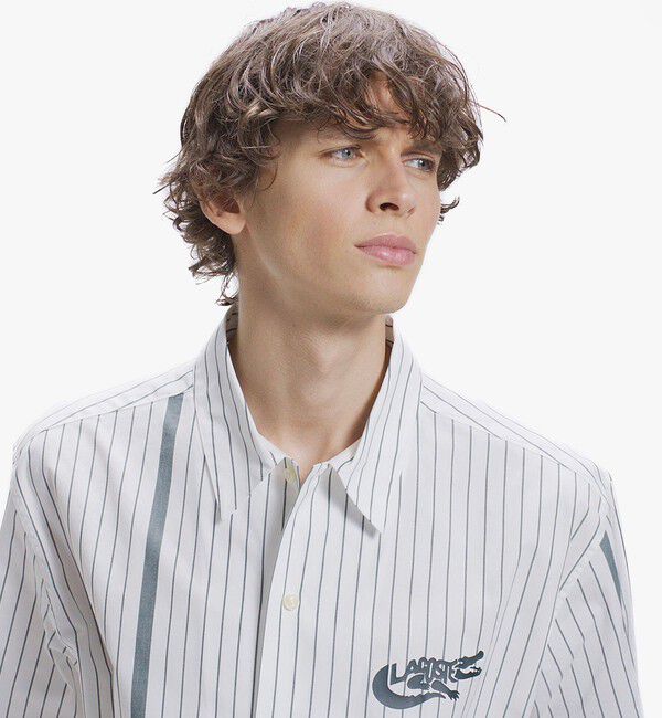 LACOSTE「パネルストライプ オープンシャツ」|シャツ・ブラウス|