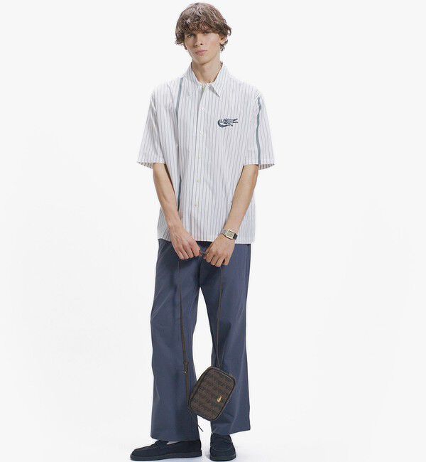 LACOSTE「パネルストライプ オープンシャツ」|シャツ・ブラウス|