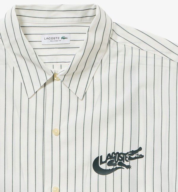 LACOSTE「パネルストライプ オープンシャツ」|シャツ・ブラウス|