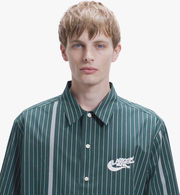 LACOSTE「パネルストライプ オープンシャツ」|シャツ・ブラウス|