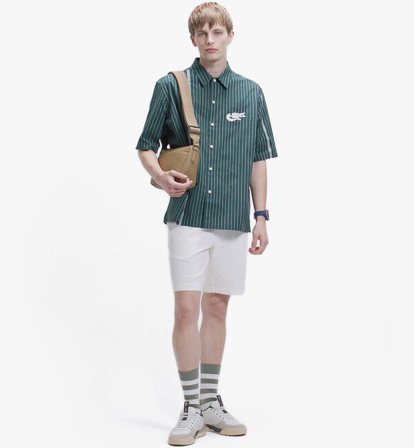 LACOSTE「パネルストライプ オープンシャツ」|シャツ・ブラウス|