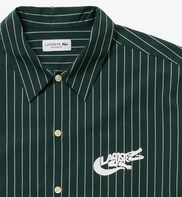 LACOSTE「パネルストライプ オープンシャツ」|シャツ・ブラウス|