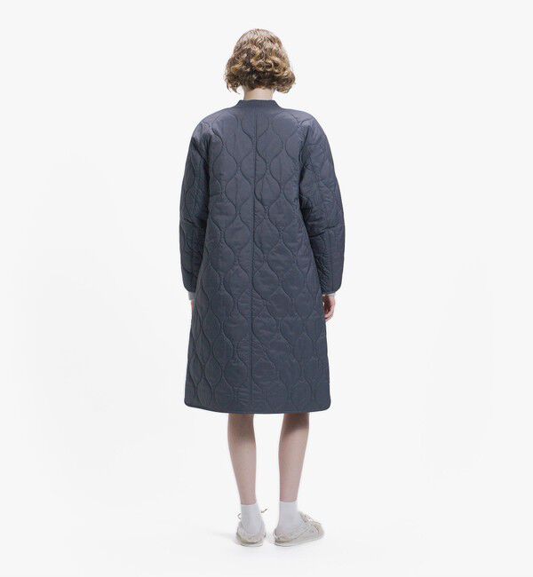LACOSTE「ウェーブキルトロング中綿コート」|ダウン|