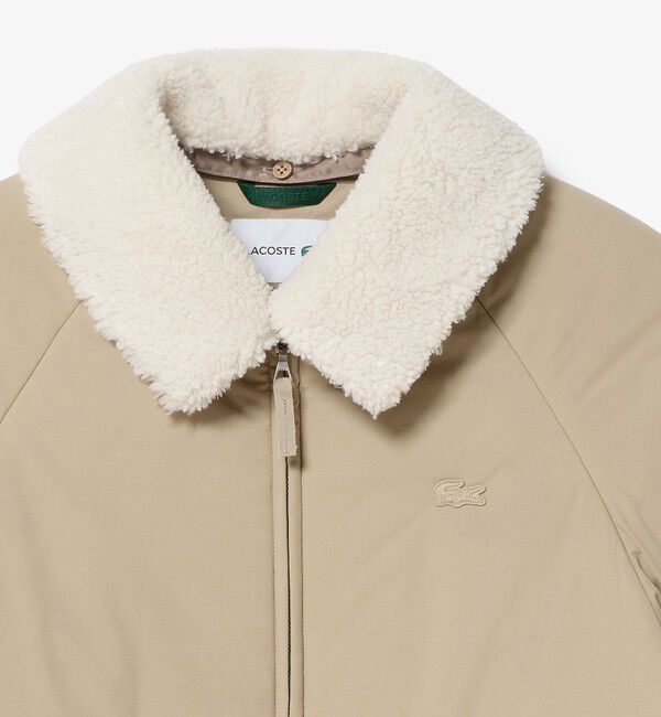 LACOSTE「2WAYボアカラー パデッドコート」|ダウン|